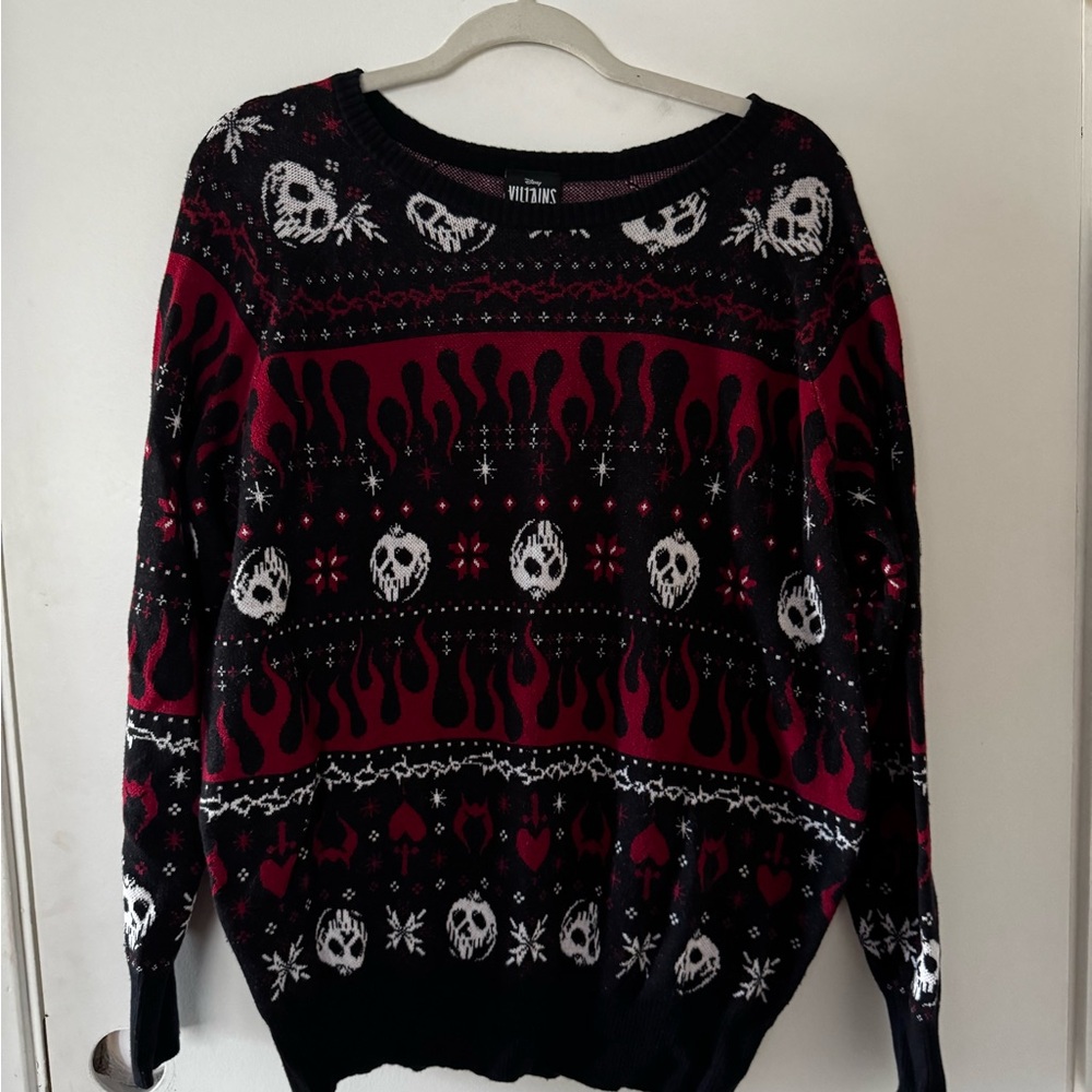 Disney Villains Poisoned Apple Skull Sweater